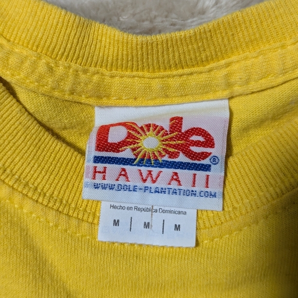 Vintage Y2K Dole Hawaii Yellow Unisex T-Shirt Size M - Picture 3 of 7